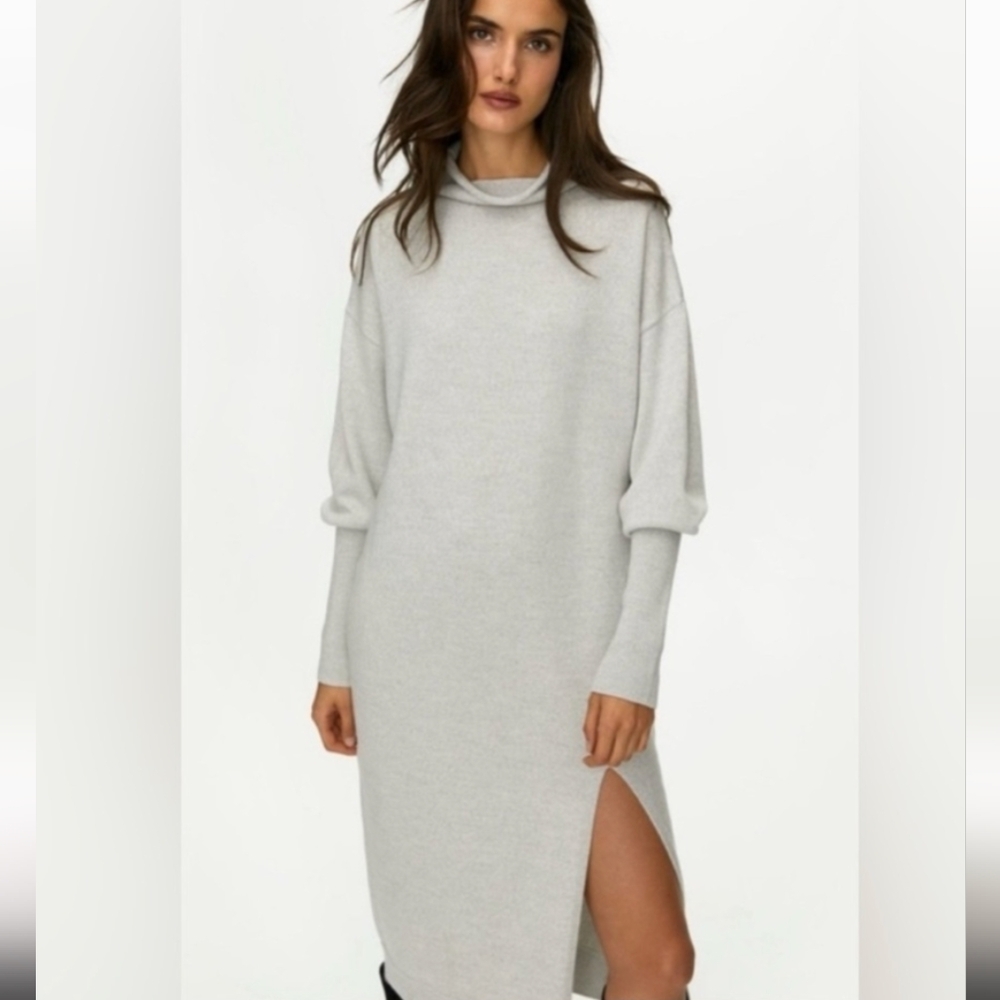 Wilfred 100% Merino Wool Cyprie Sweater Dress  Gray Size XS